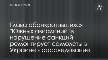 Глава збанкрутілих "Південних авіаліній" в порушення санкцій ремонтує літаки в Україні - розслідування