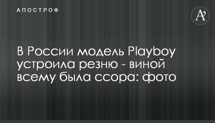 В России модель Playboy устроила резню - виной всему была ссора: фото