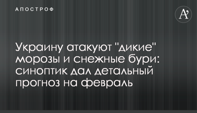 Украину атакуют "дикие" морозы и снежные бури: синоптик дал детальный прогноз на февраль