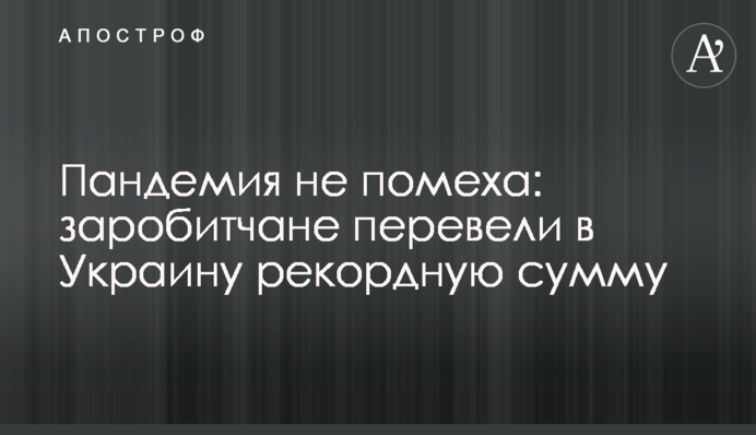 Пандемия не помеха: заробитчане перевели в Украину рекордную сумму