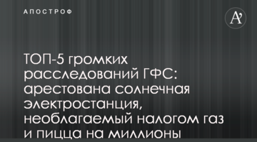 ТОП-5 громких расследований ГФС: арестована солнечная электростанция, необлагаемый налогом газ и пицца на миллионы