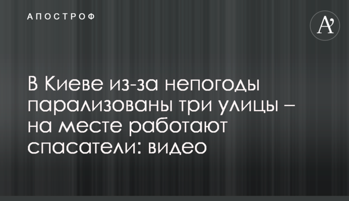 У Києві через негоду паралізовано три вулиці - на місці працюють рятувальники: відео
