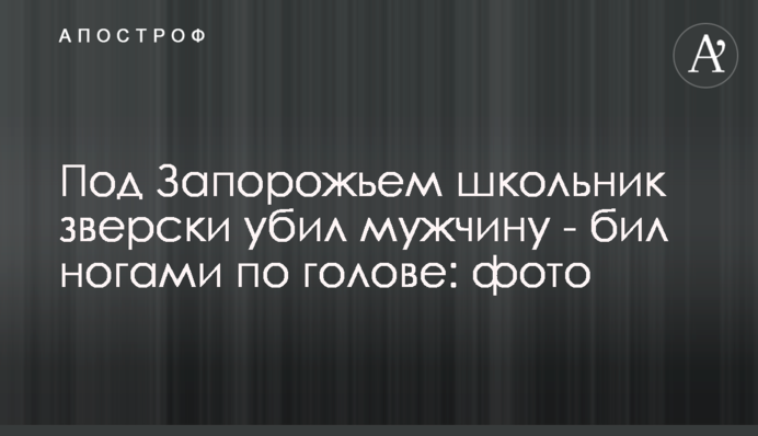 Під Запоріжжям школяр по-звірячому вбив чоловіка - бив ногами по голові: фото