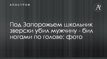 Под Запорожьем школьник зверски убил мужчину - бил ногами по голове: фото