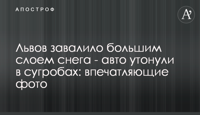 Львів завалило великим шаром снігу - авто потонули в заметах: вражаючі фото