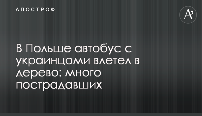 У Польщі автобус з українцями влетів у дерево: багато постраждалих