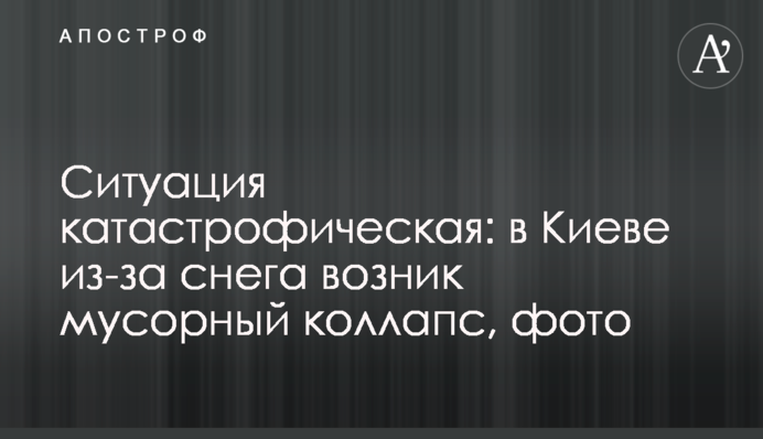 Ситуація катастрофічна: в Києві через сніг виник сміттєвий колапс, фото