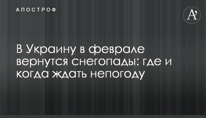 В Україні в лютому повернуться снігопади: де і коли чекати негоду