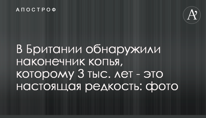 У Британії виявили наконечник списа, якому 3 тис. років - це справжня рідкість: фото