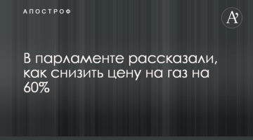 В парламенте рассказали, как снизить цену на газ на 60%