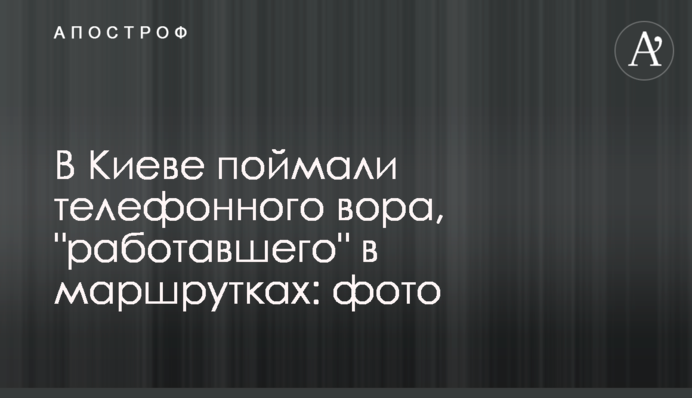 У Києві спіймали телефонного злодія, 