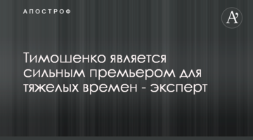 Тимошенко является сильным премьером для тяжелых времен - эксперт
