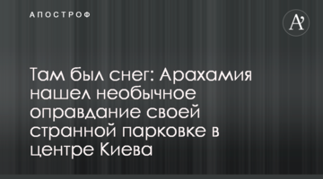 Там был снег: Арахамия нашел необычное оправдание своей странной парковке в центре Киева