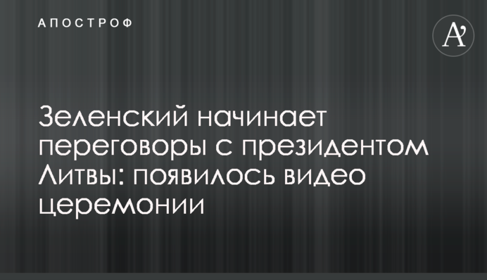 Зеленский начинает переговоры с президентом Литвы: появилось видео церемонии