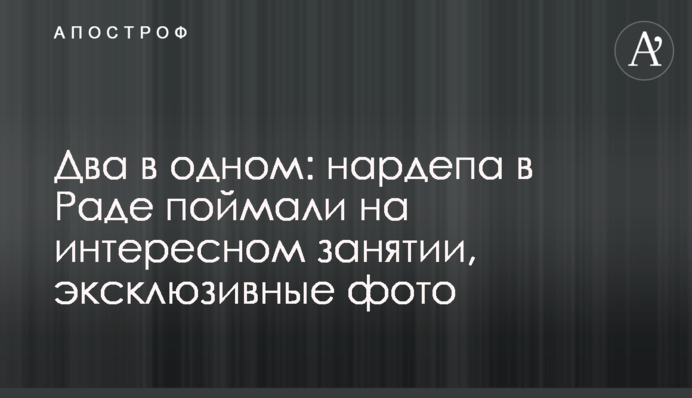 Два в одному: нардепа в Раді спіймали на цікавому занятті, ексклюзивні фото