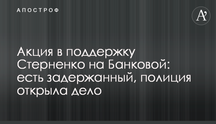 Акция в поддержку Стерненко на Банковой: есть задержанный, полиция открыла дело