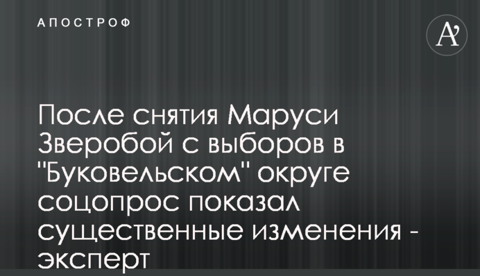 После снятия Маруси Зверобой с выборов в 