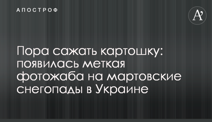 Час саджати картоплю: з'явилася влучна фотожаба на березневі снігопади в Україні