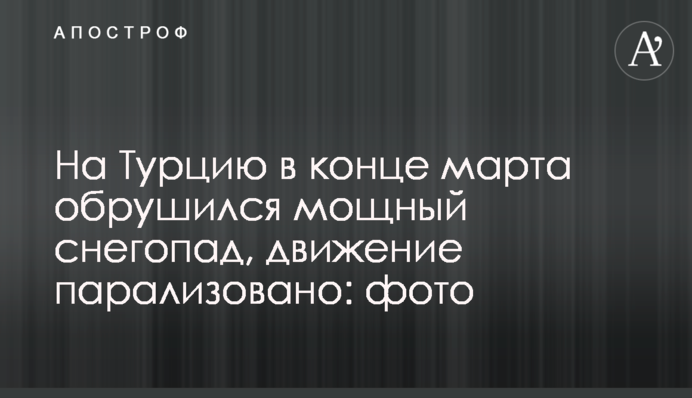 На Туреччину наприкінці березня обрушився потужний снігопад, рух паралізовано: фото