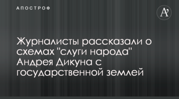 Журналисты рассказали о схемах "слуги народа" Андрея Дикуна с государственной землей