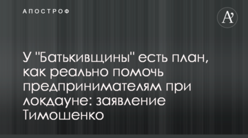 У "Батькивщины" есть план, как реально помочь предпринимателям при локдауне: заявление Тимошенко