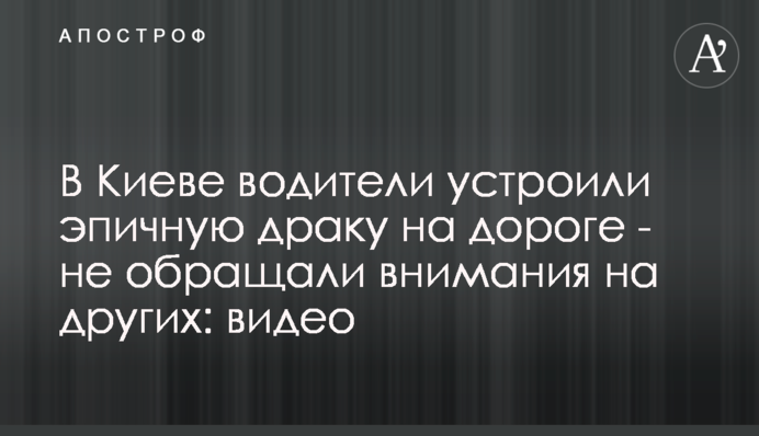 В Киеве водители устроили эпичную драку на дороге - не обращали внимания на других: видео