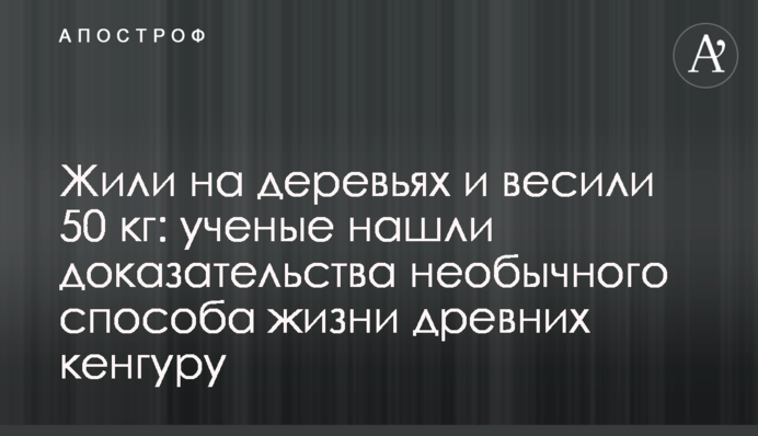 Жили на деревах і важили 50 кг: вчені знайшли докази незвичайного способу життя стародавніх кенгуру