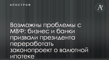 Возможны проблемы с МВФ: бизнес и банки призвали президента переработать законопроект о валютной ипотеке