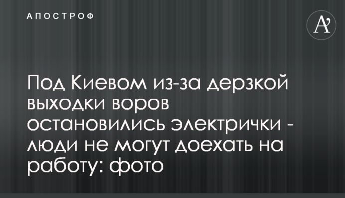 Под Киевом из-за дерзкой выходки воров остановились электрички - люди не могут доехать на работу: фото