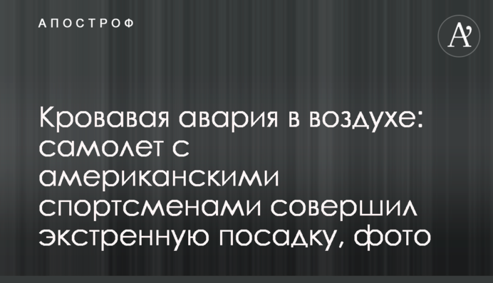 Кровавая авария в воздухе: самолет с американскими спортсменами совершил экстренную посадку, фото