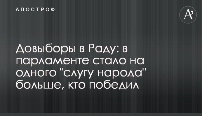 Довибори до Ради: в парламенті стало на одного "слугу народу" більше, хто переміг