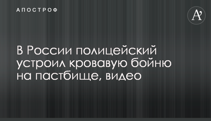 У Росії поліцейський влаштував криваву бійню на пасовищі, відео