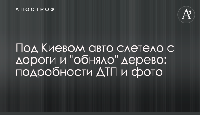 Под Киевом водитель слетел с дороги и 
