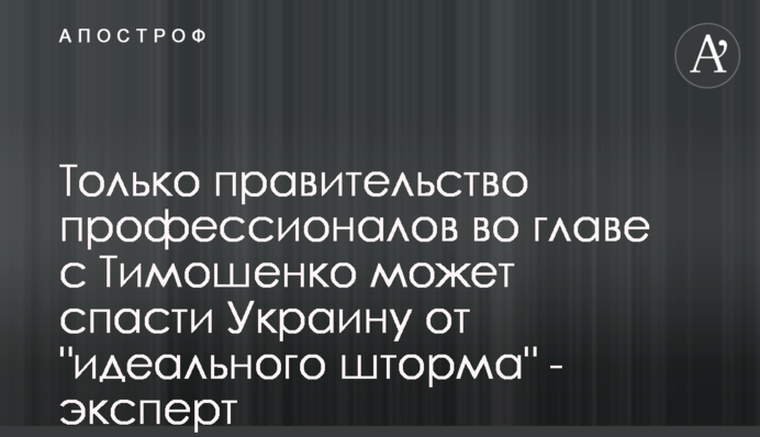 Лише уряд професіоналів на чолі з Тимошенко може врятувати Україну від 