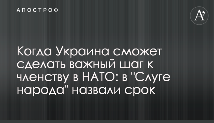 ​​Когда Украина сможет сделать важный шаг к членству в НАТО: в "Слуге народа" назвали срок​
