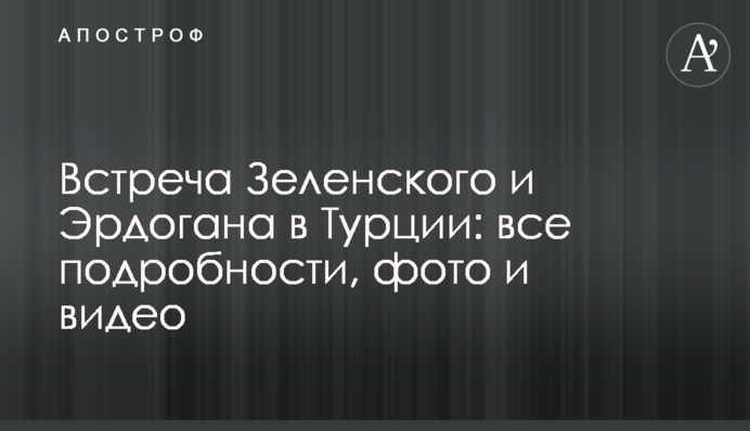 Встреча Зеленского и Эрдогана в Турции: все подробности, фото и видео