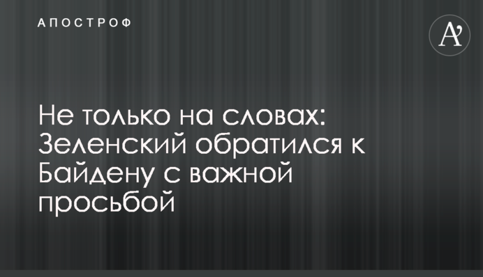 Not just words: Ukraine's Volodymyr Zelensky asked US President Joe Biden for actions