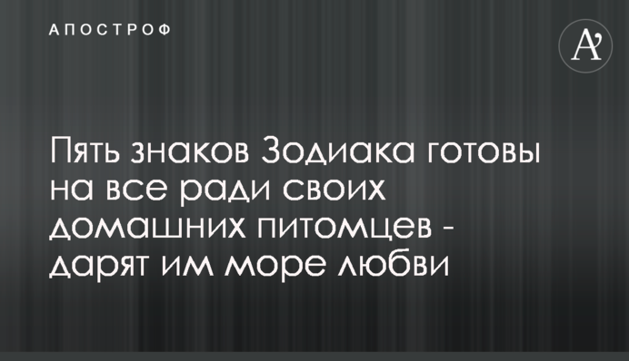 П'ять знаків Зодіаку готові на все заради своїх домашніх тварин - дарують їм море любові