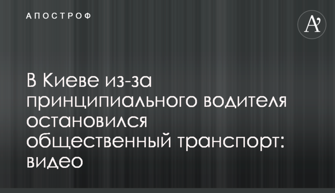 У Києві через принципового водія зупинився громадський транспорт: відео