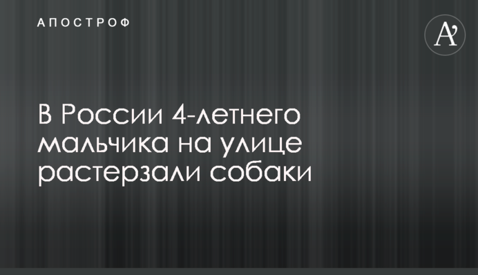 В России 4-летнего мальчика на улице растерзали собаки