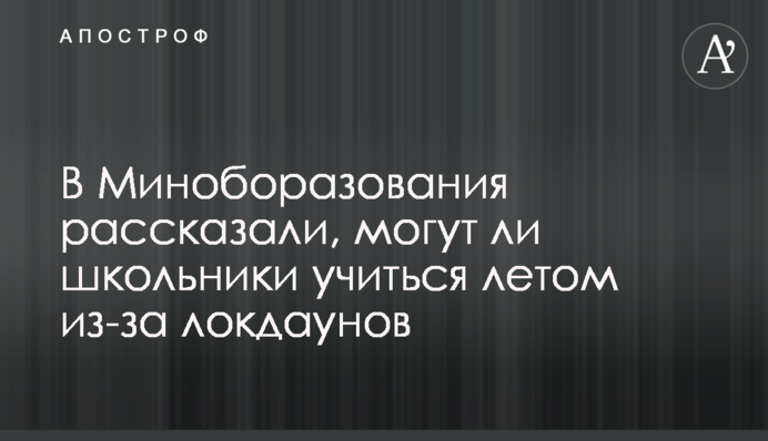 ​В Минобразования рассказали, могут ли школьники учиться летом из-за локдаунов