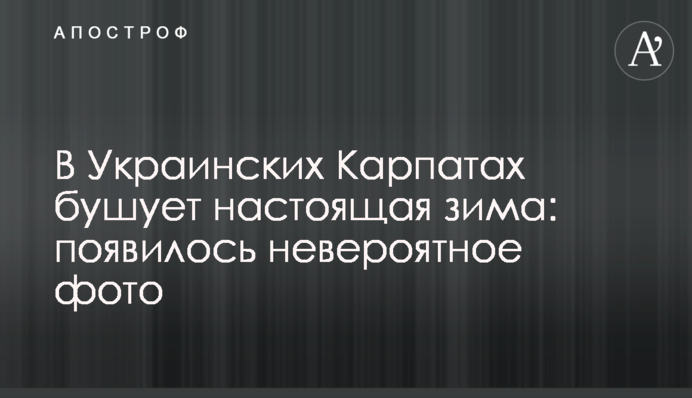 В Украинских Карпатах бушует настоящая зима: невероятные фото и видео