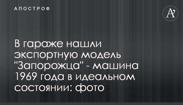 У гаражі знайшли експортну модель 