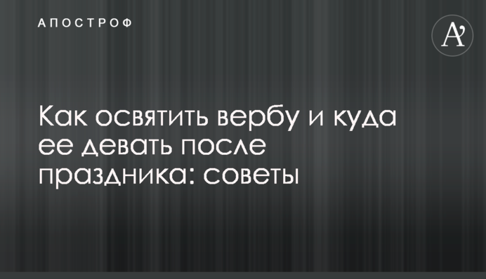 Як освятити вербу і куди її подіти після свята: поради