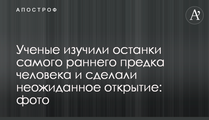 Вчені вивчили останки найбільш раннього предка людини і зробили несподіване відкриття: фото