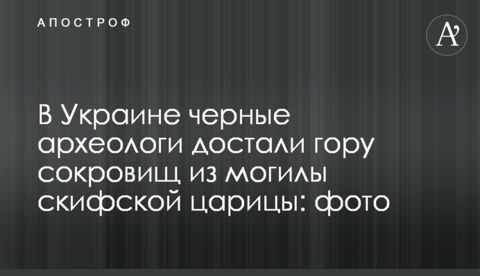 В Украине черные археологи достали гору сокровищ из могилы скифской царицы: фото