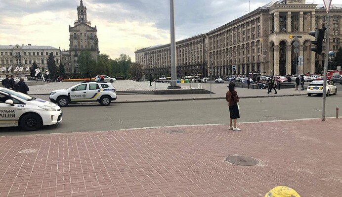 В Киеве полиция перекрыла Майдан Независимости: фото