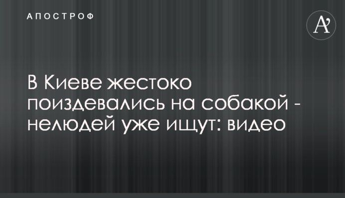 Под Киевом жестоко поиздевались над собакой - нелюдей уже ищут: видео