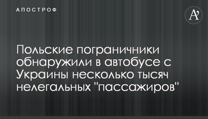 Польські прикордонники виявили в автобусі з України кілька тисяч нелегальних 