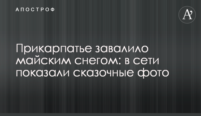 Прикарпатье завалило майским снегом: в сети показали сказочные фото